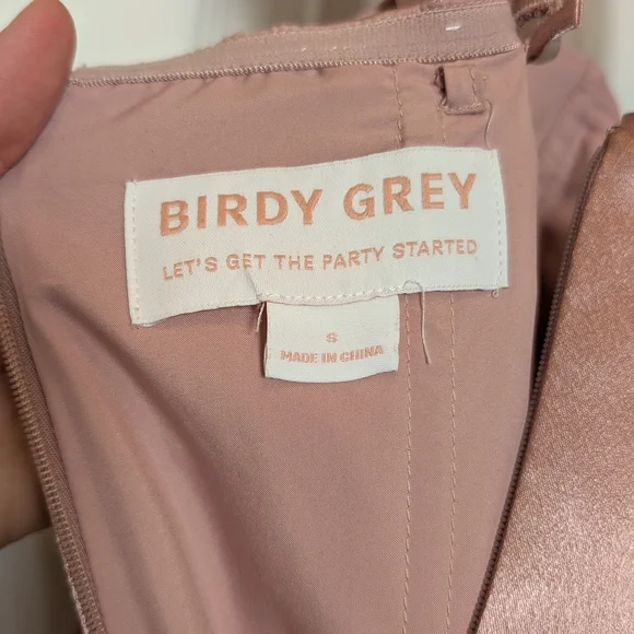 Birdy Grey Mia Dress In Matte Satin English Rose - Picture 7 of 11